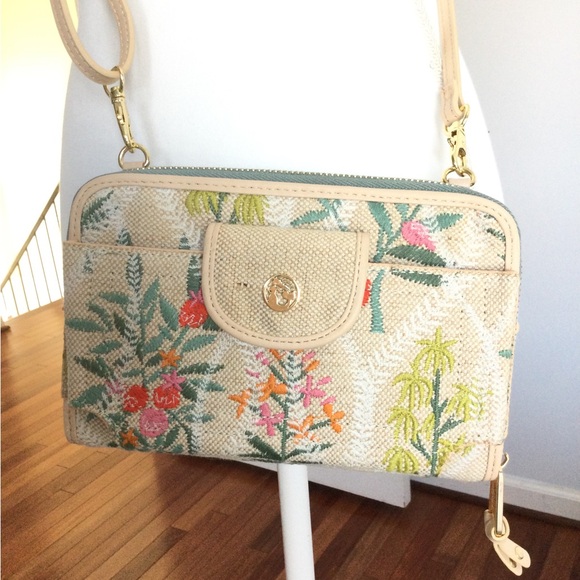 NWT Spartina Floral Embroidered Crossbody Bag - Picture 3 of 16